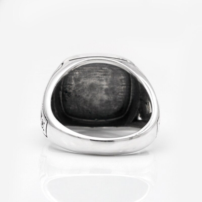 Carved Design Thai Silver Ring
