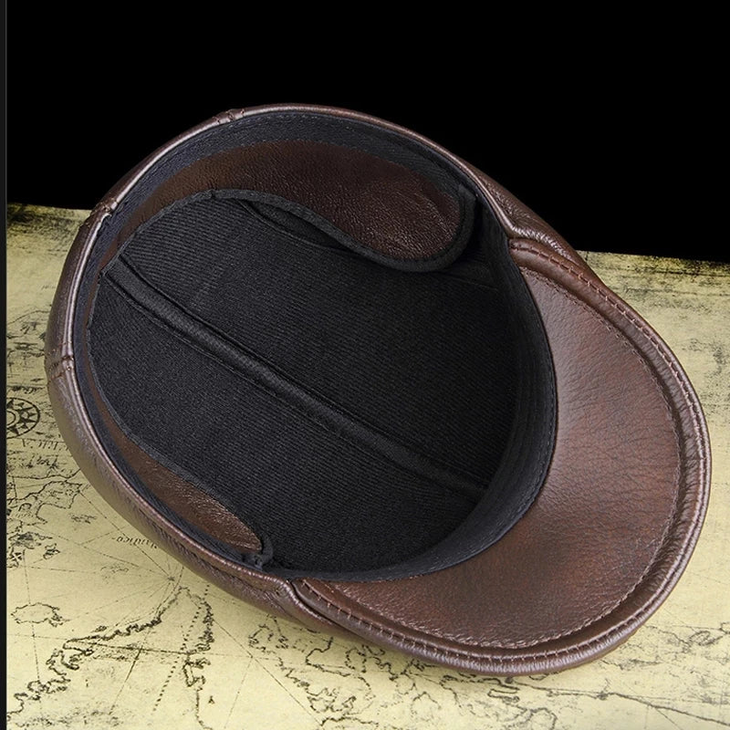 LMS Cowhide Leather Dad Hat