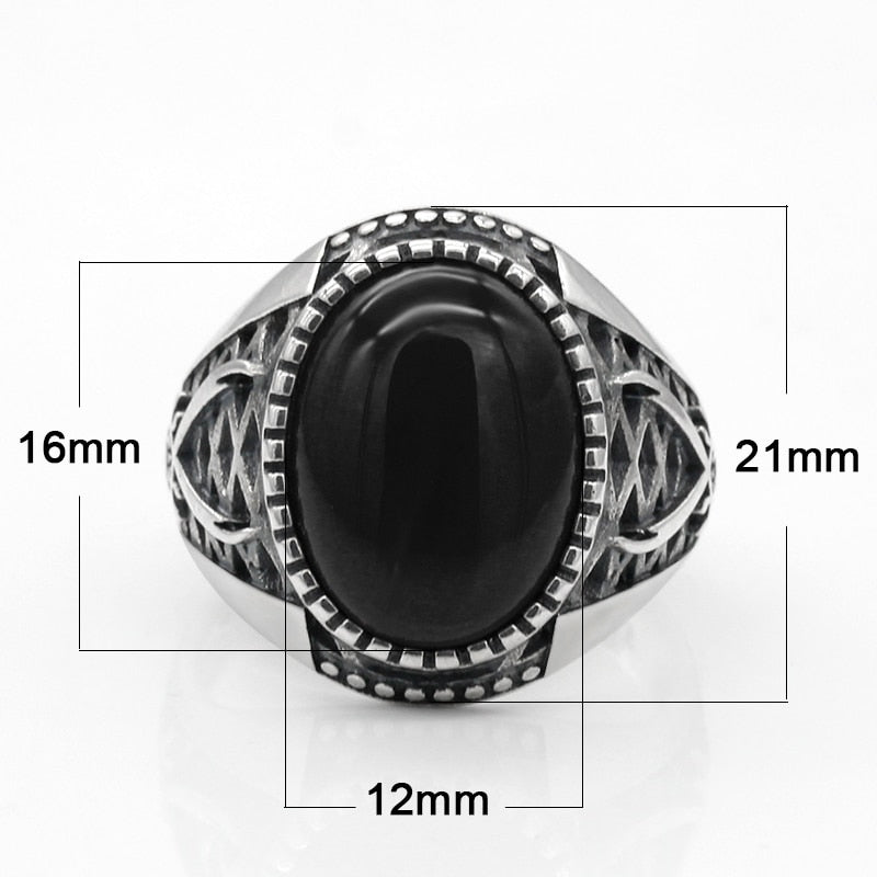 LMS Onyx Stone Craft Ring