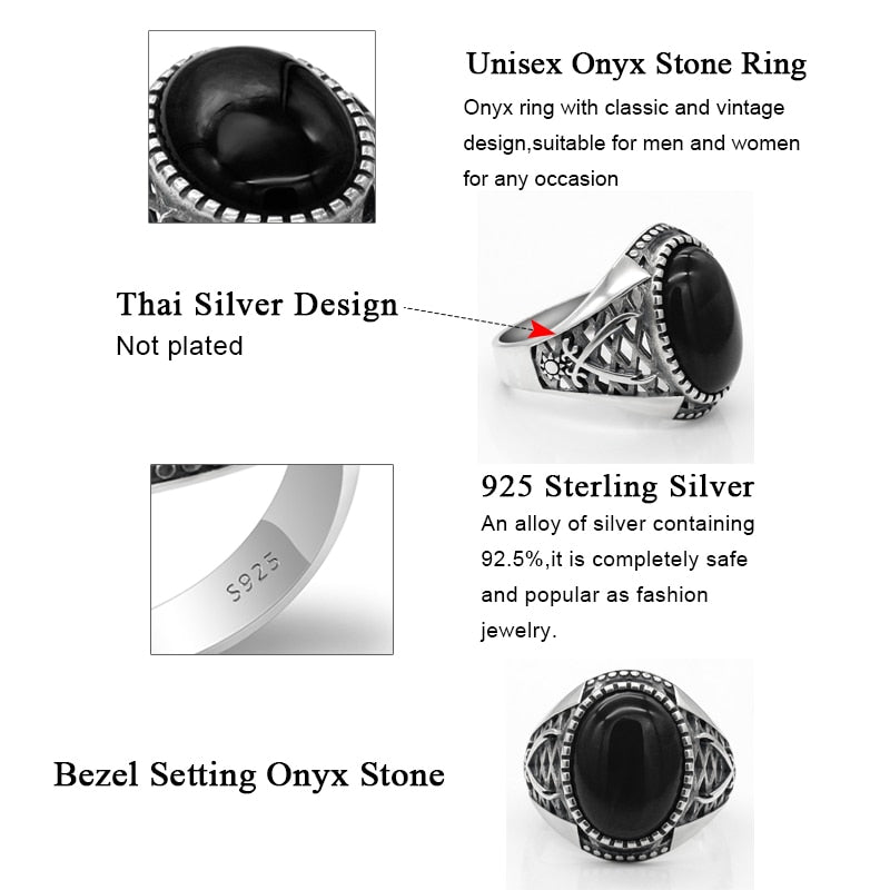 LMS Onyx Stone Craft Ring