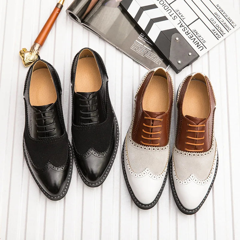 Business Leather Loafers Brogue Shoes