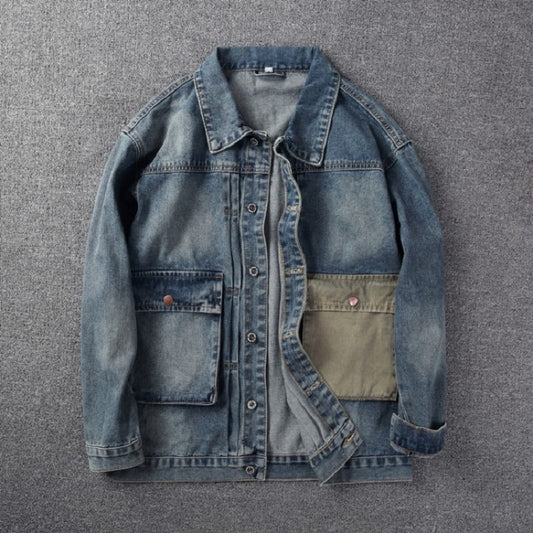 Style Retro Washed Denim Jacket