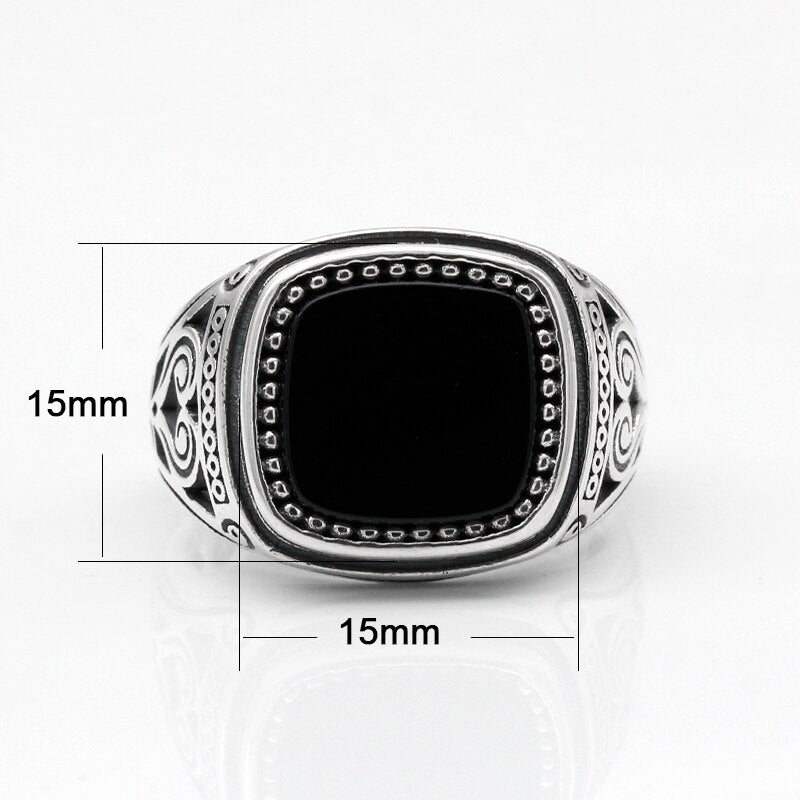 Carved Design Thai Silver Ring