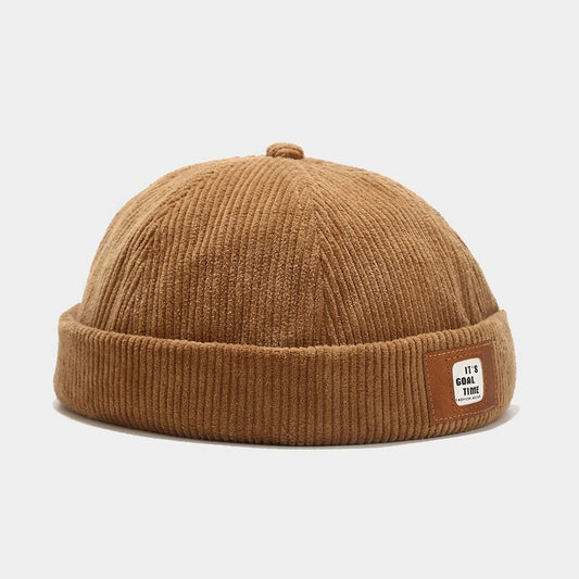 Vintage Corduroy Brimless Hat