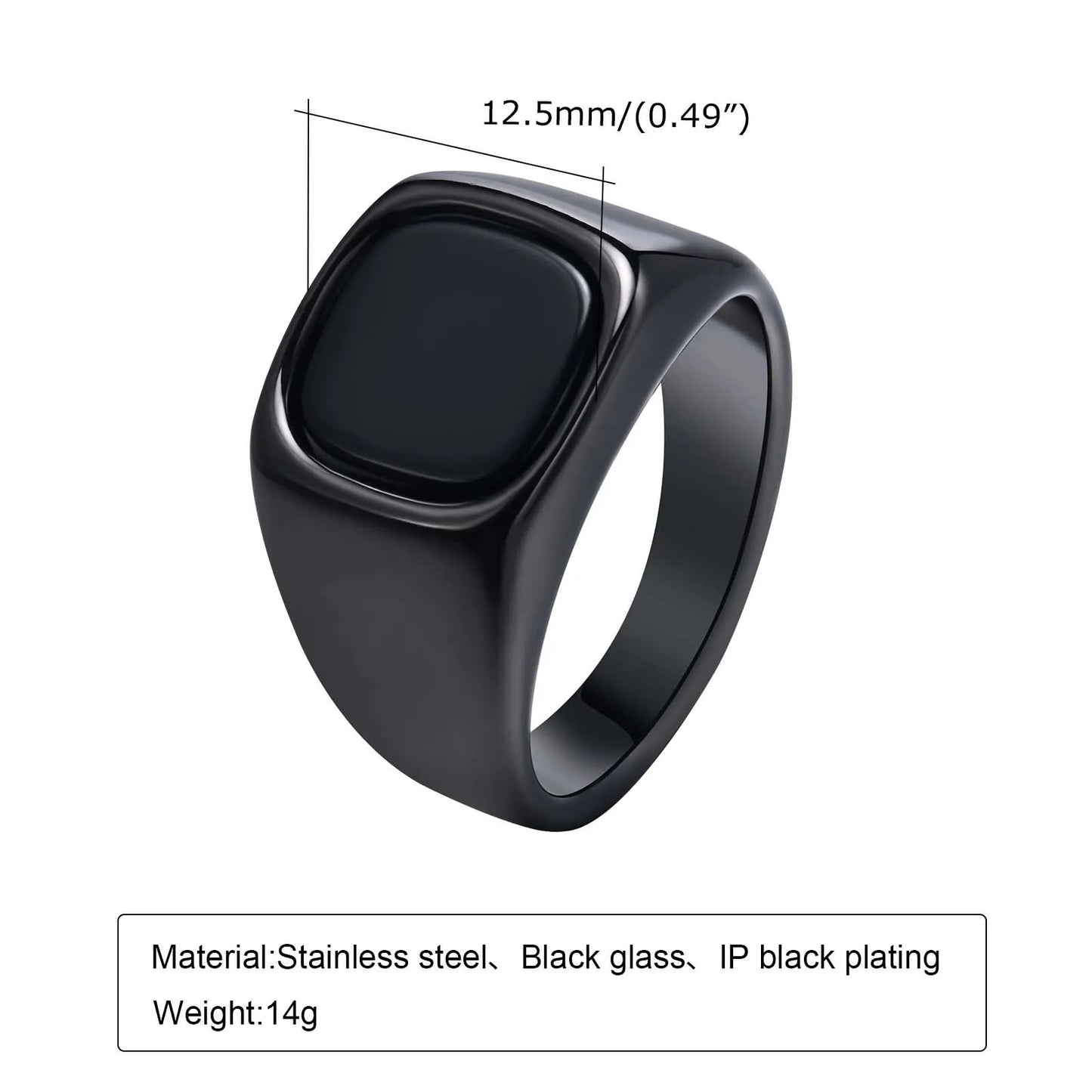 Legend Stylish Black Stone Rings