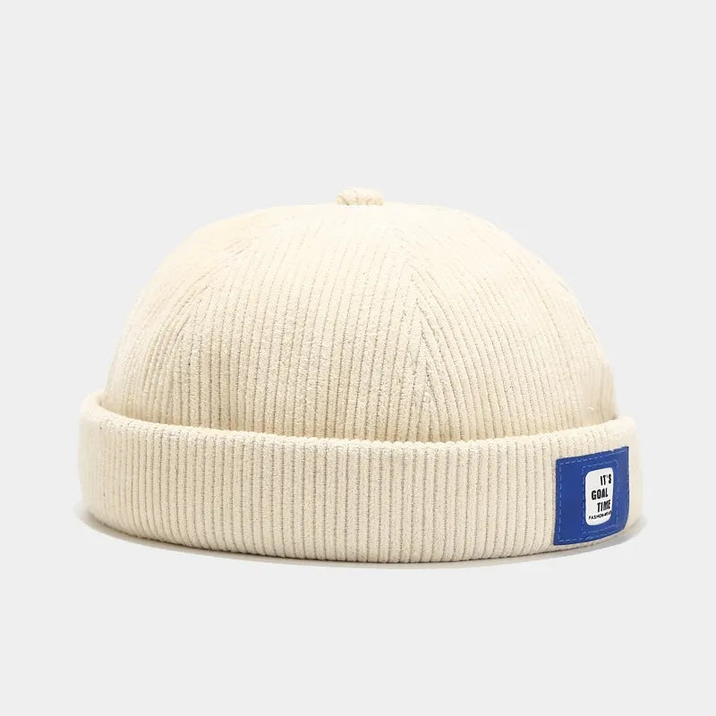 Vintage Corduroy Brimless Hat