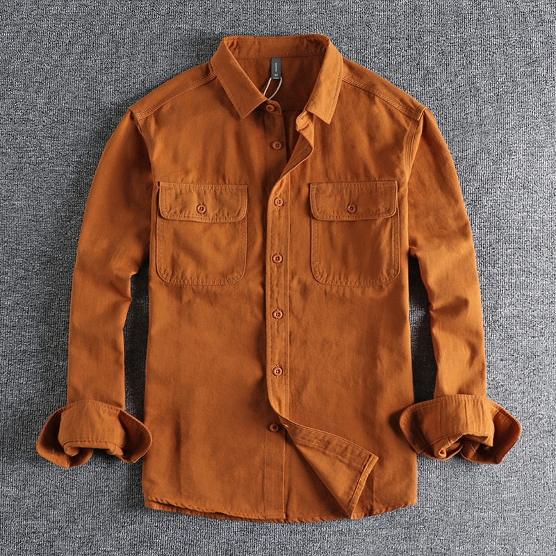 Vintage Retro Cargo Shirt Jacket