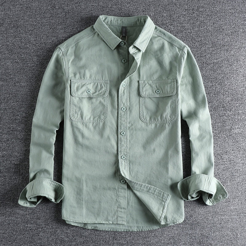 Vintage Retro Cargo Shirt Jacket