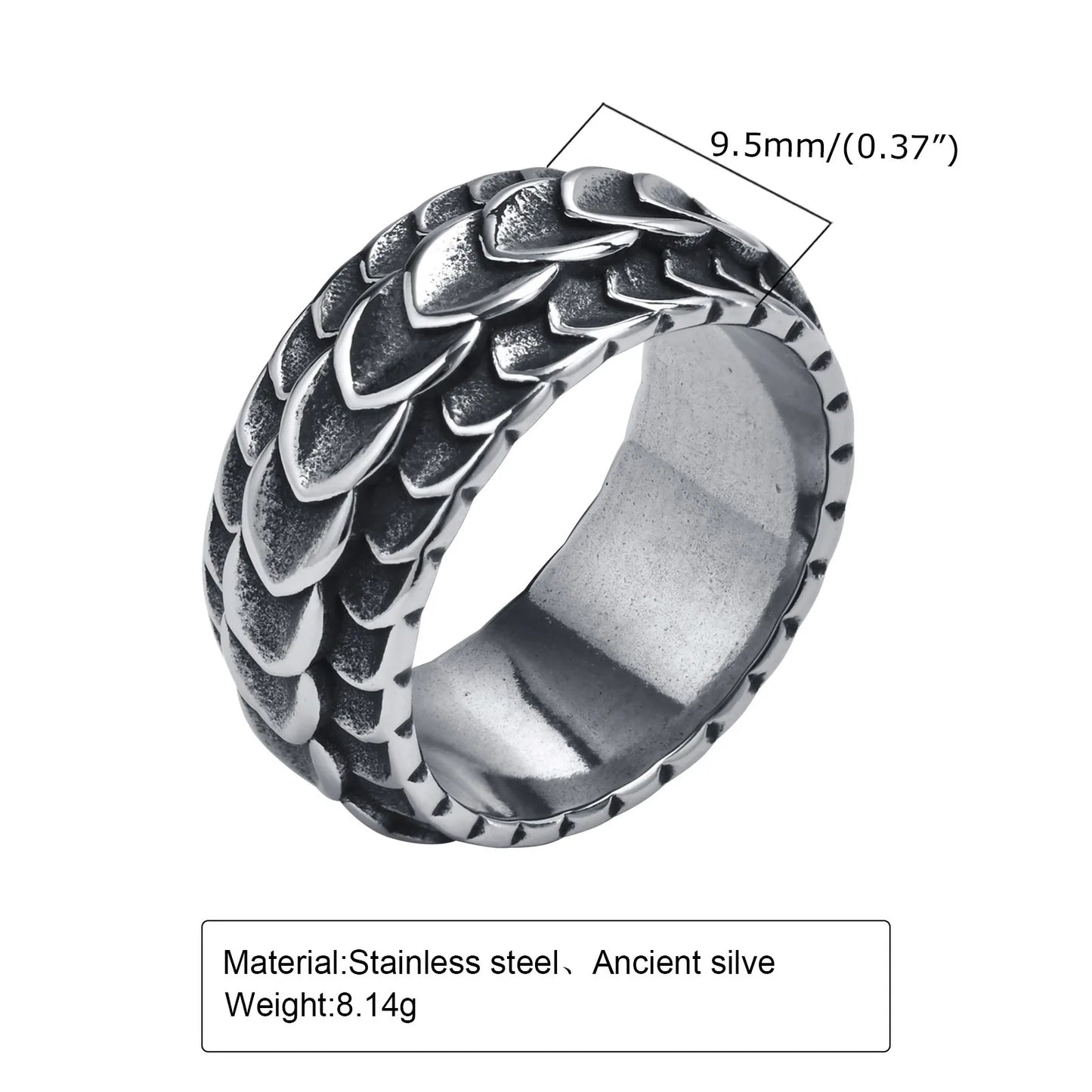 Feather Carved Rings