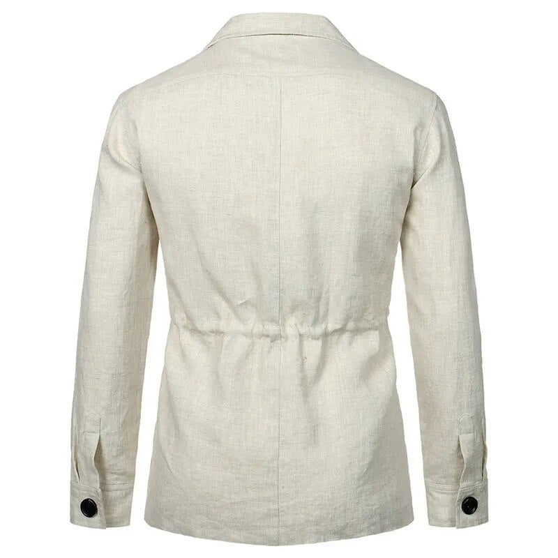 Cotton Linen Cargo Jackets