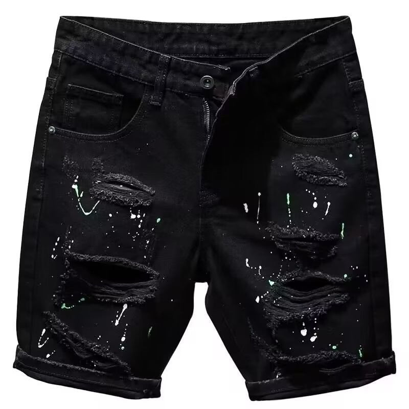 LMS Print Denim Shorts