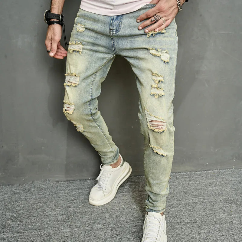 LMS Vintage Ripped Jeans Pants