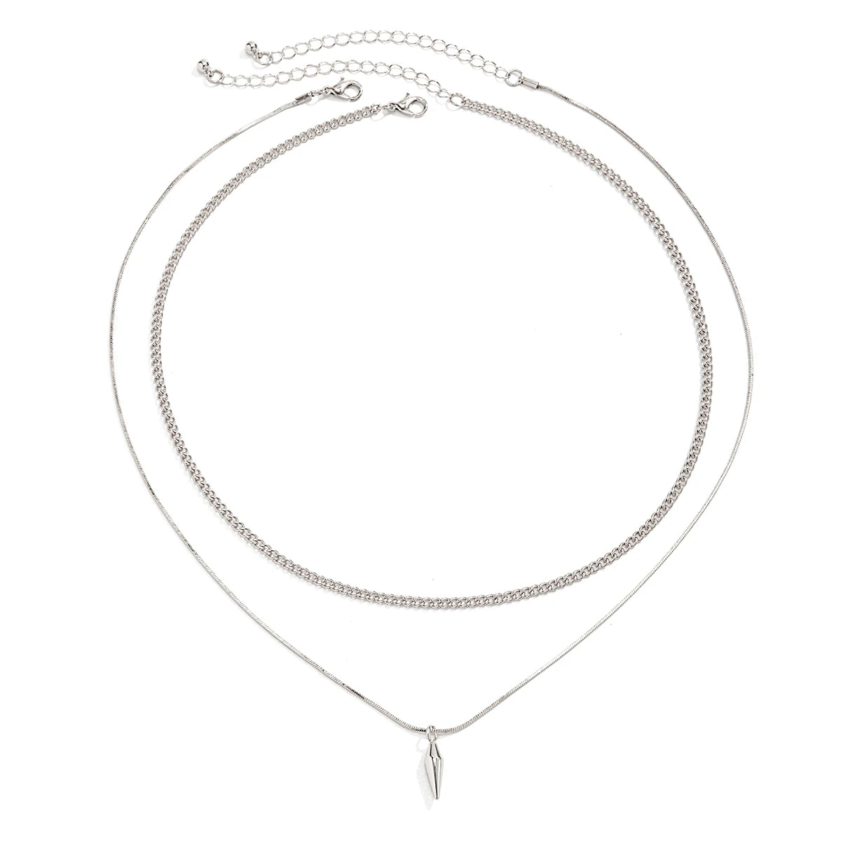 Rivet Pendant Thin Necklace