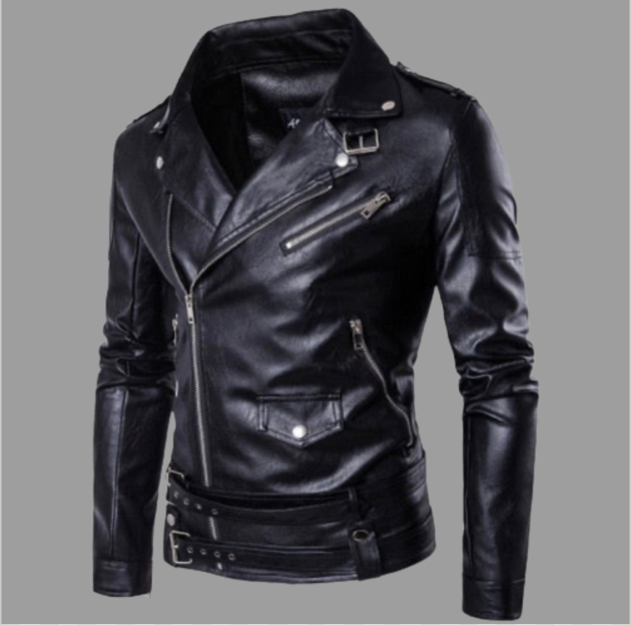 Manio Motorcycle Pilot Leather Jacket