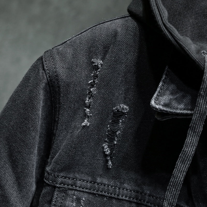 LMS Thicker Hooded Denim Jacket