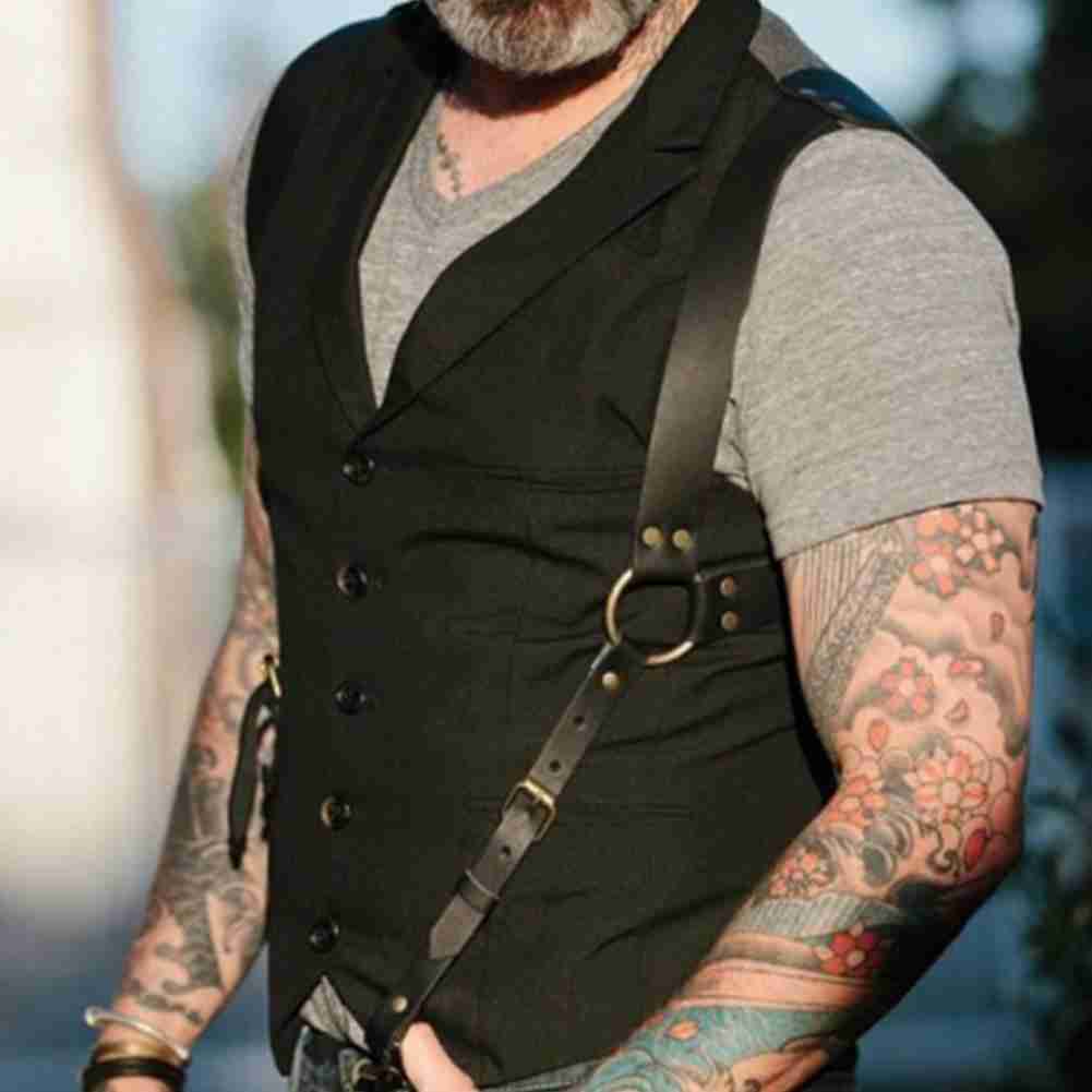 LMS Style Leather Straps Suspenders