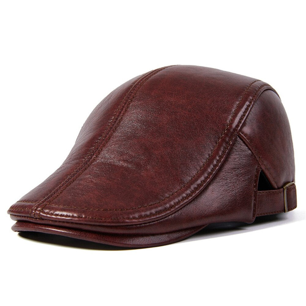 Leather Flat Cap