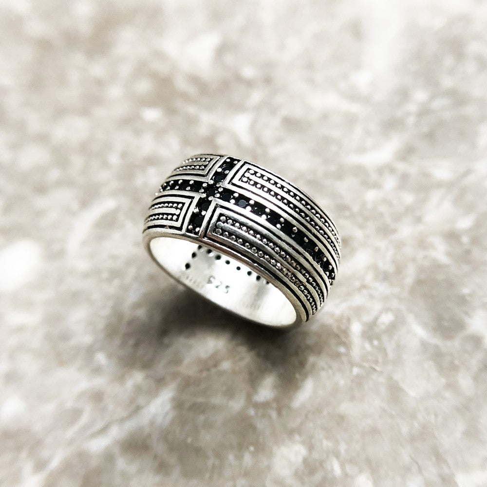 Black Cross Ring