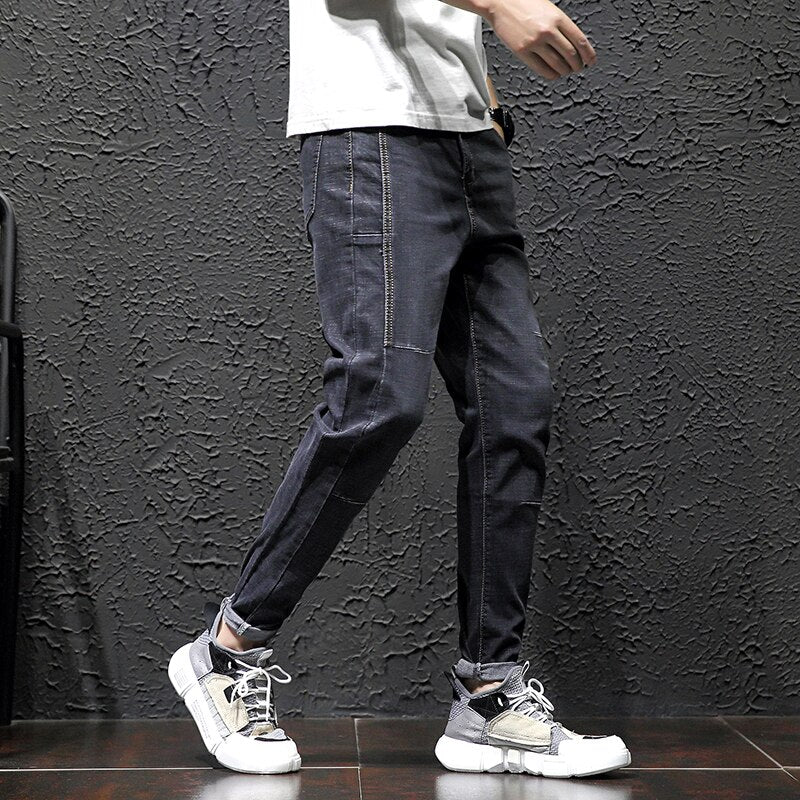 Casual Stretch Denim Harem Pants
