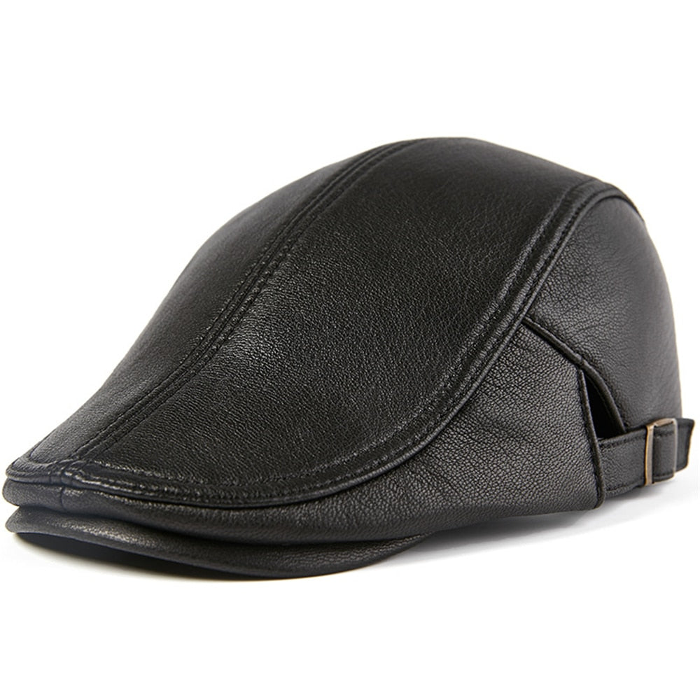 Leather Flat Cap