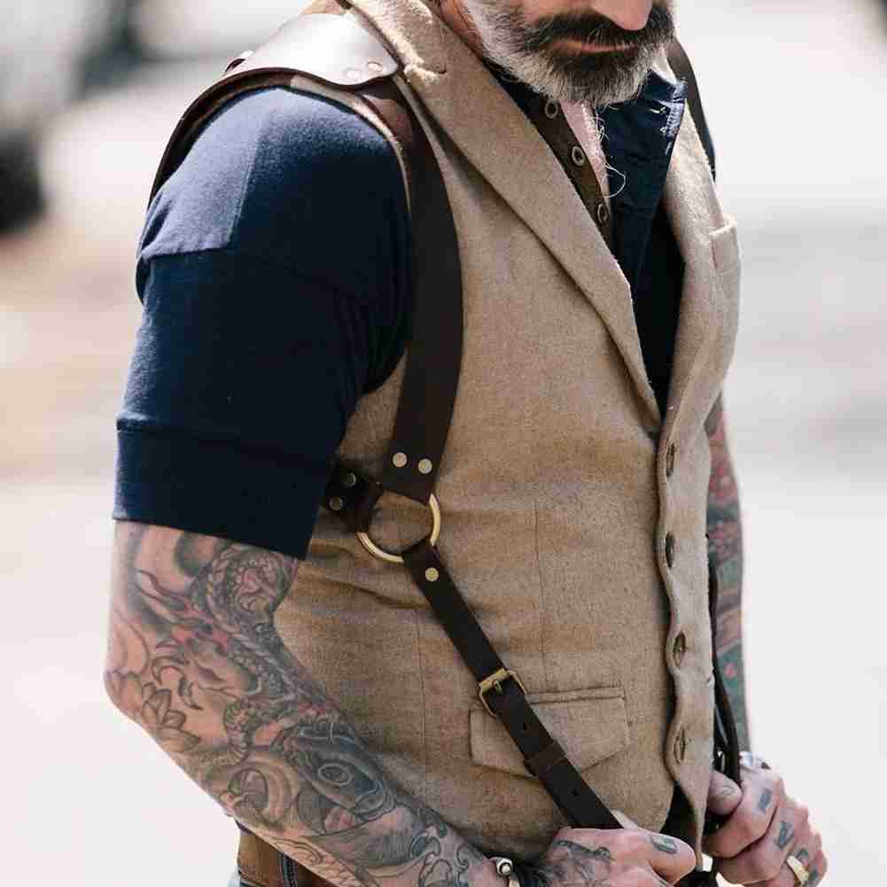 LMS Style Leather Straps Suspenders