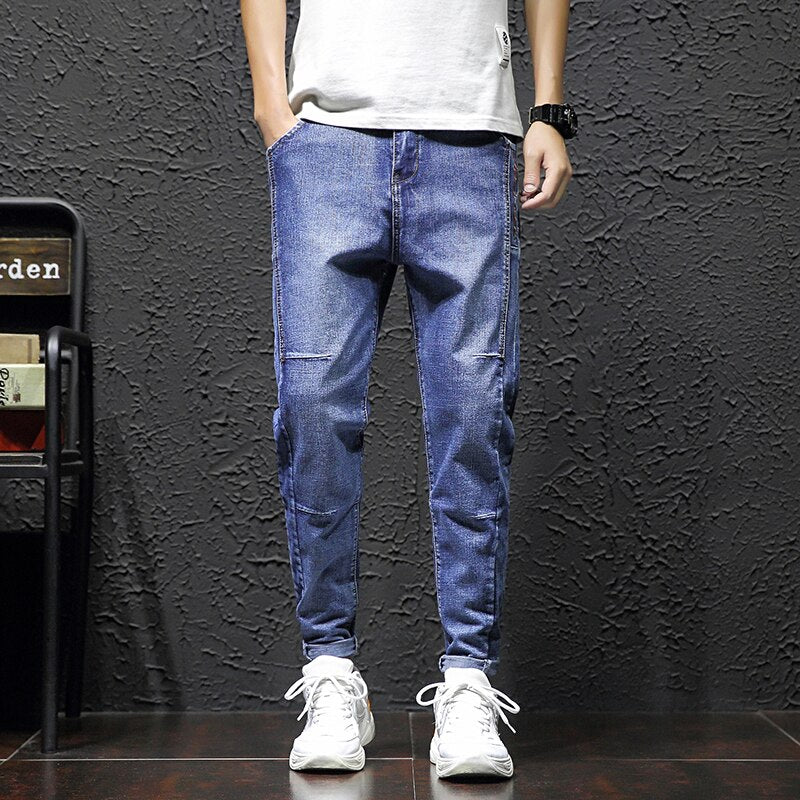 Casual Stretch Denim Harem Pants