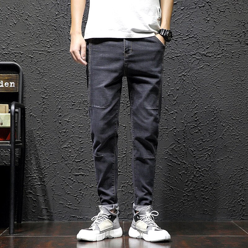 Casual Stretch Denim Harem Pants