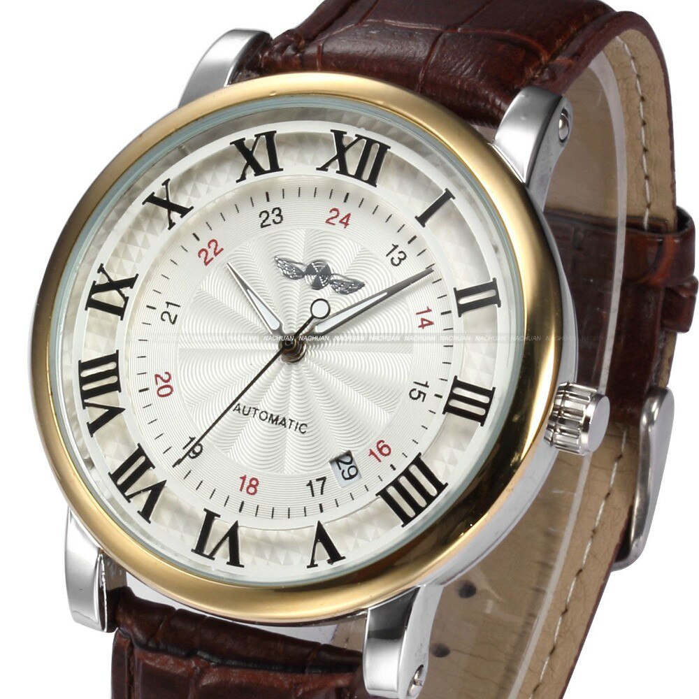 Rome Number Automatic Mechanical Leather Watch