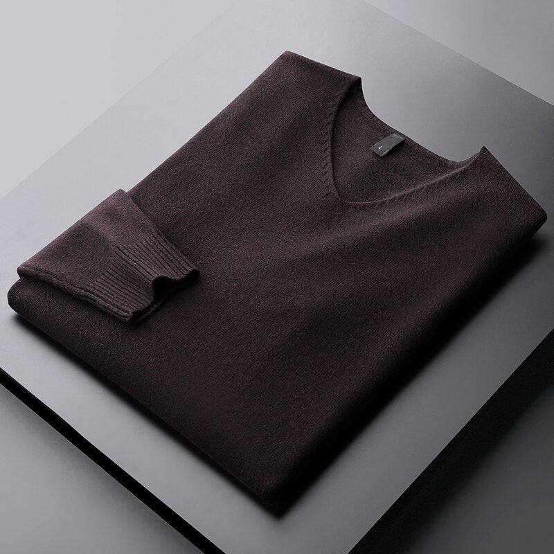 LMS V Neck Casual Sweaters