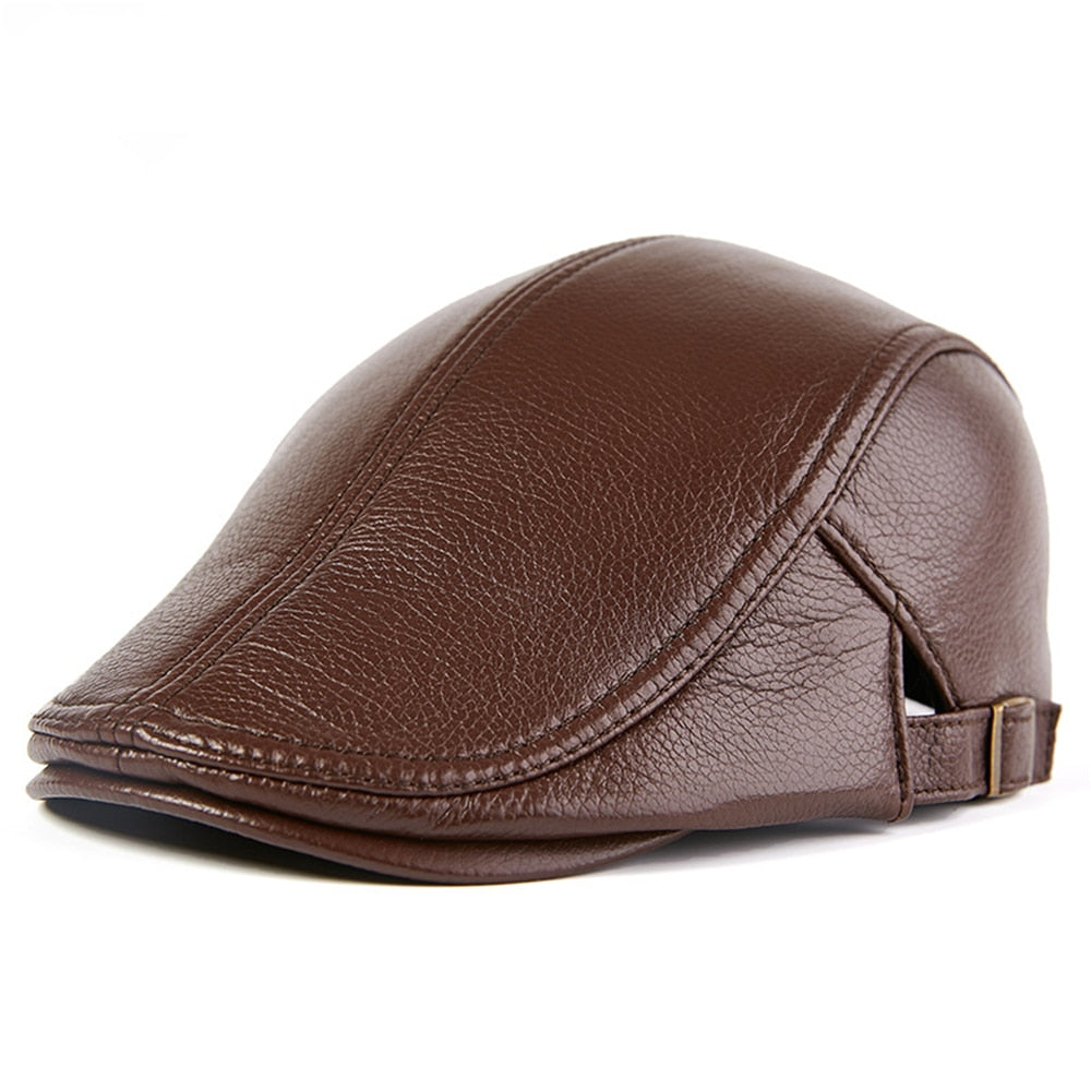 Leather Flat Cap