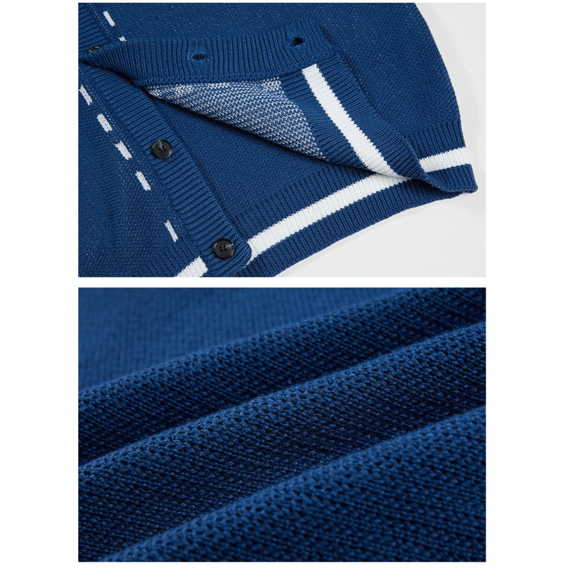 Oversize Topstitch Knitting Cardigan