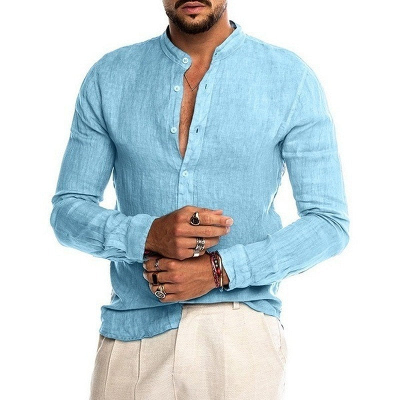 LMS Solid Linen Shirt