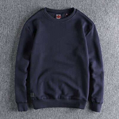 Retro Solid Color Sweatshirt