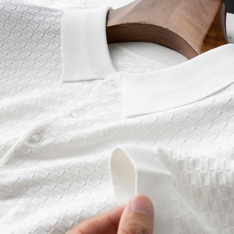 Premium waffle knitted Polo Shirt
