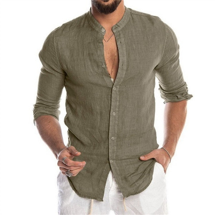 LMS Solid Linen Shirt