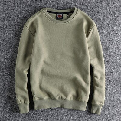 Retro Solid Color Sweatshirt