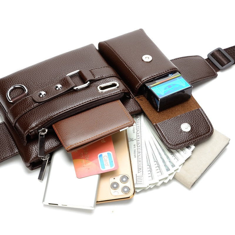 Leather Male Cross Belt Bag