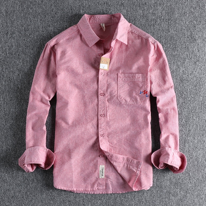 Embroidery Washed Oxford Shirts
