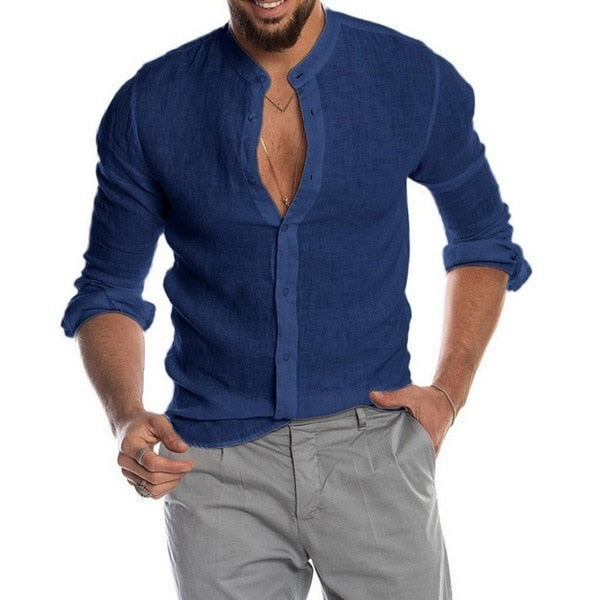 LMS Solid Linen Shirt