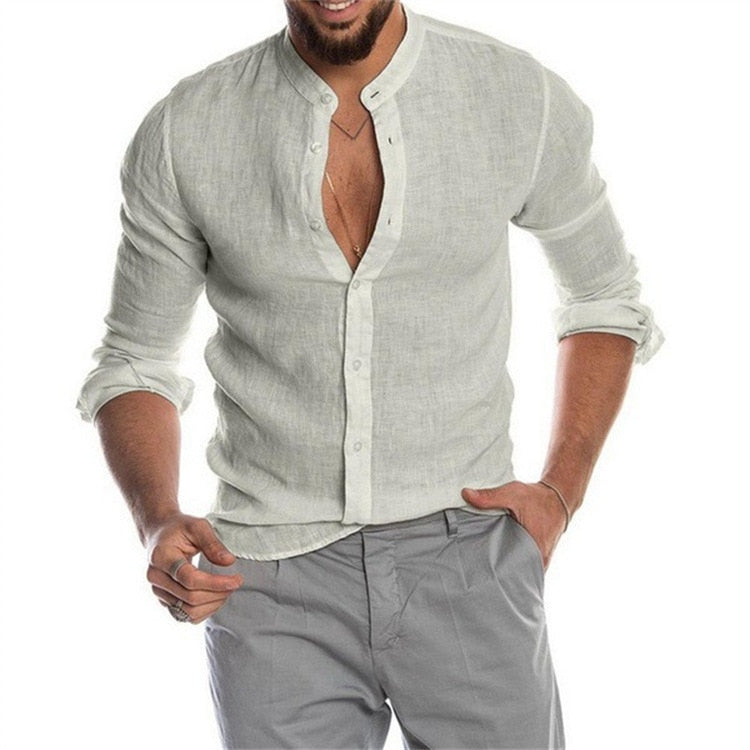 LMS Solid Linen Shirt