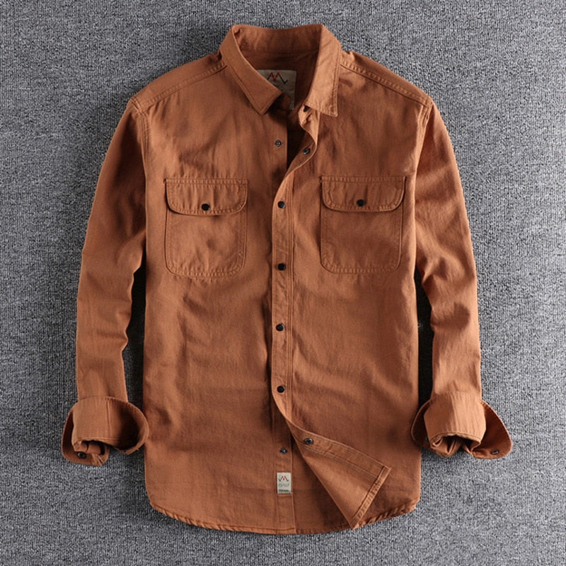 Vintage Retro Cargo Shirt Jacket