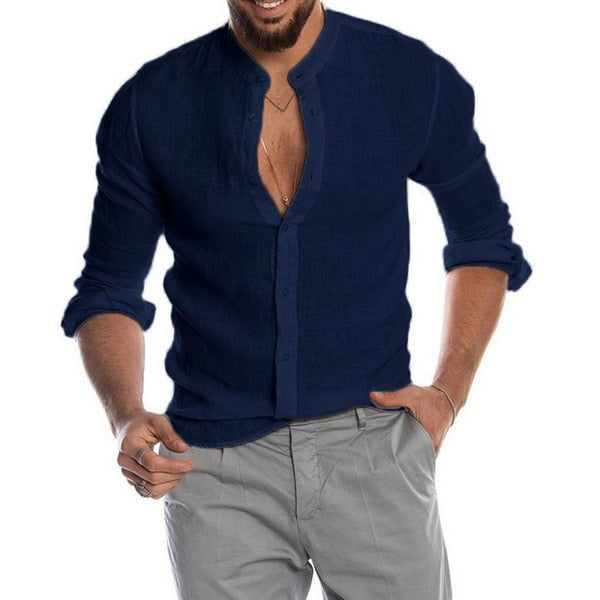 LMS Solid Linen Shirt