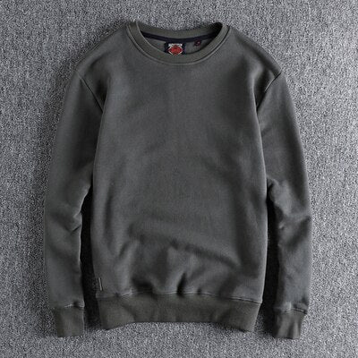 Retro Solid Color Sweatshirt