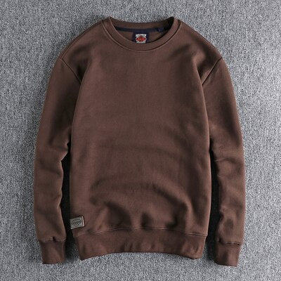 Retro Solid Color Sweatshirt