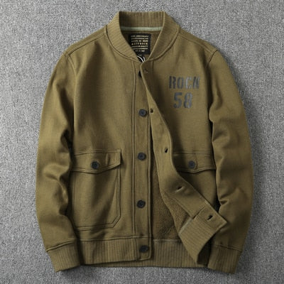 Retro Baseball Knitted Jacket