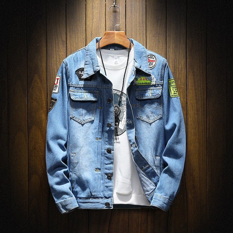 Men's Denim Casual Ripped Jean Jackets