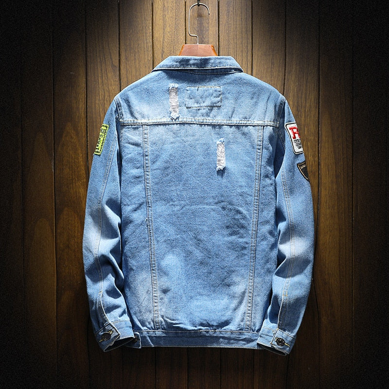 Men's Denim Casual Ripped Jean Jackets