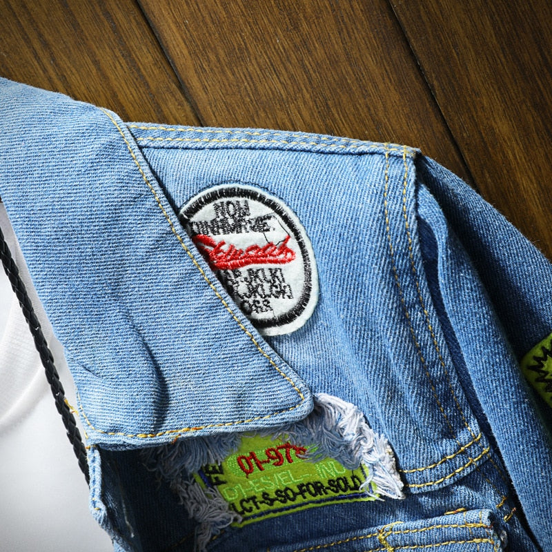 Men's Denim Casual Ripped Jean Jackets