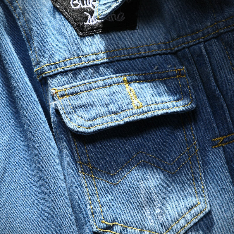 Men's Denim Casual Ripped Jean Jackets