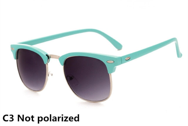 Classic Polarized Rivet Male Fashion Mirror Sunglass